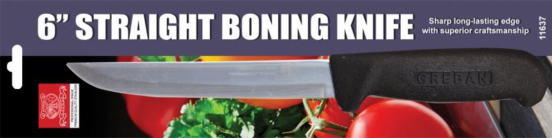 Retail-Ready 6-inch Straight Boning Knife 1 Retail-Ready 6-inch Straight Boning Knife